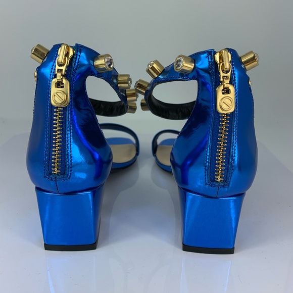 Kat Maconie Royal Blue Mirror Heel w/ Crystal Trim - Picture 4 of 6